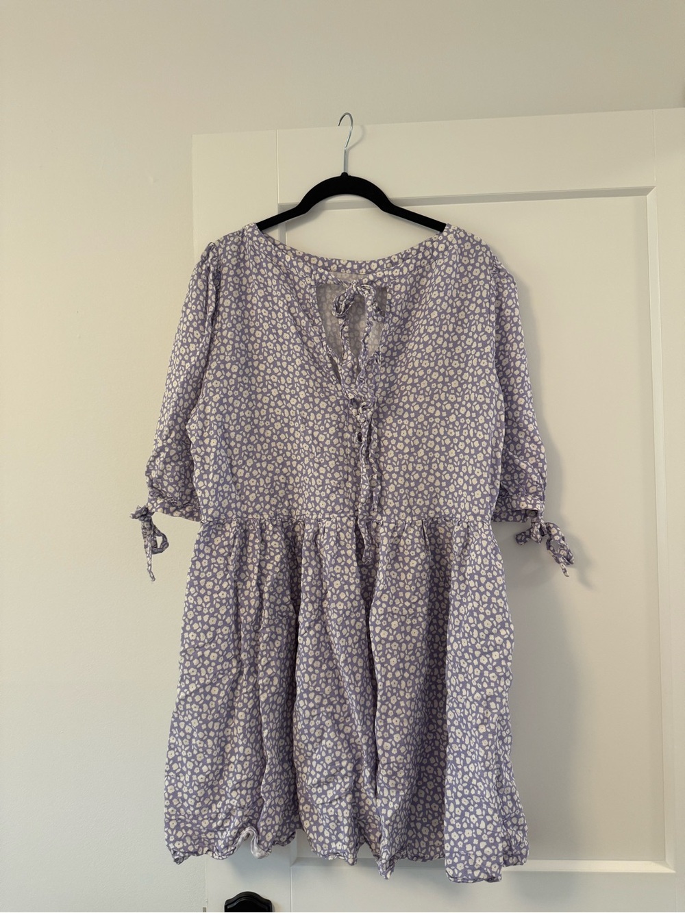 Smash + Tess Lavender Floral Tie-Back Casual Dress